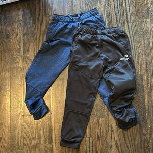2 pairs Russell fleece lined pants from Walmart. Boys L 10/12